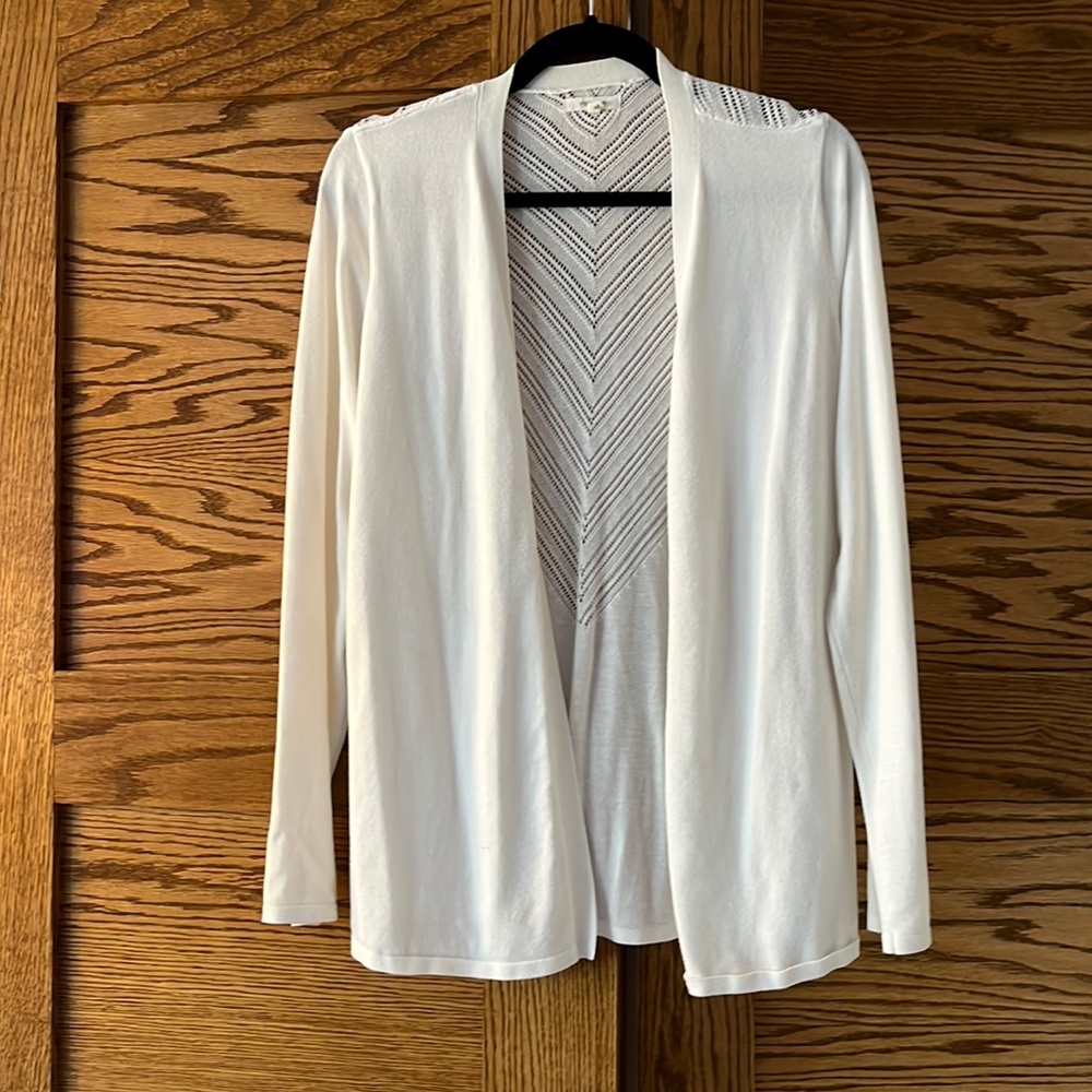 Maurices White Swearer Cardigan, Medium